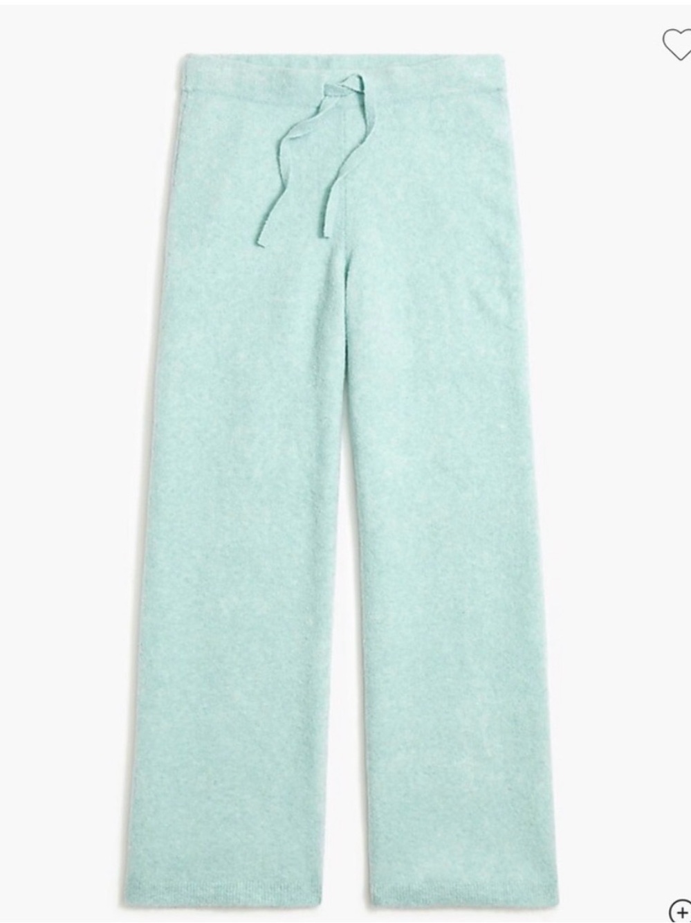 J. Crew Sweater-Pant Extra Soft Yarn Wintergreen Mint Green Lounge Pants Size M